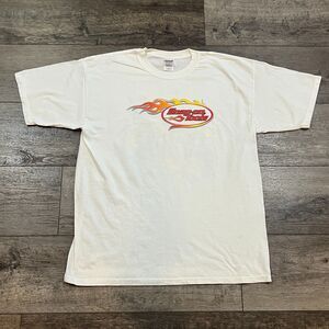 Vintage Y2K Snap-On Tools Race Car Graphic Flames Tee Shirt - Men's Size XL